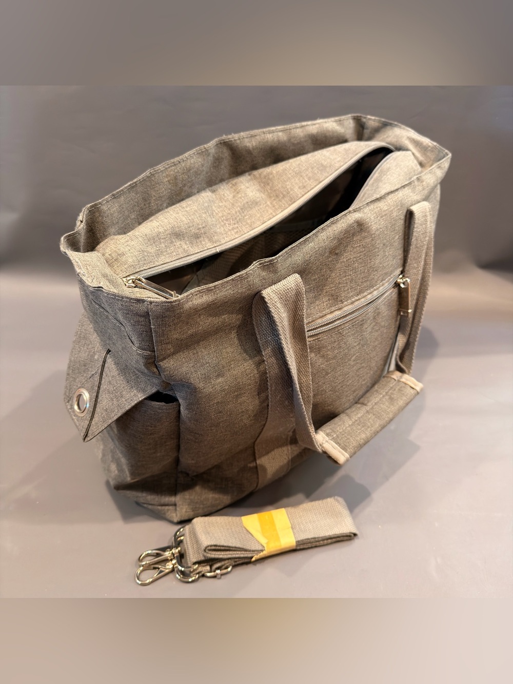 Spectra Breast Pump Tote Bag Grey 13 in Laptop Twin Pockets Strap
